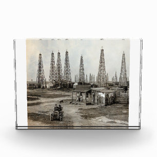 Bloc Photo Spindletop Oil field - Texas 1902