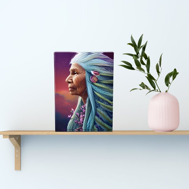 Bloc Photo Spirit Elder Amérindien Imaginaire Art numérique (Créateur téléchargé)