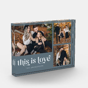 Bloc Photo Steel Blue Retro This is Love Collage