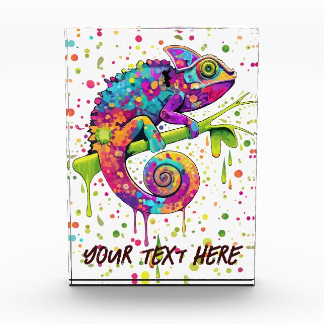 Bloc Photo Style d'aquarelle des teintures Chameleon (Devant)