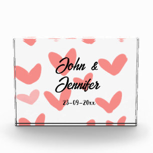 Bloc Photo style de texte minimal simple blanc mariage cœur r