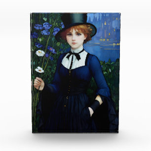 Bloc Photo Style vintage Joli sombre Academy Portrait fille