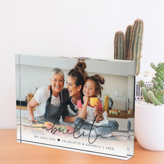 Bloc Photo Superposition de script Abuelita | Nous vous aimon (Créateur téléchargé)