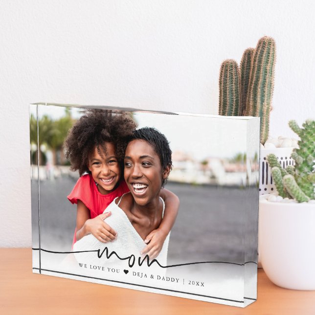 Bloc Photo Superposition de script pour maman | Nous t'aimons (Créateur téléchargé)