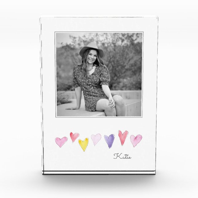 Bloc Photo Sweet Heart NAME PHOTO Love Mothers Day Cadeau (Devant)