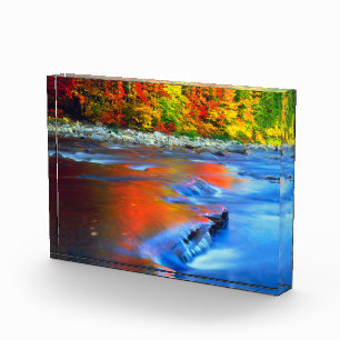 Bloc Photo Swift River reflecting autumn colors