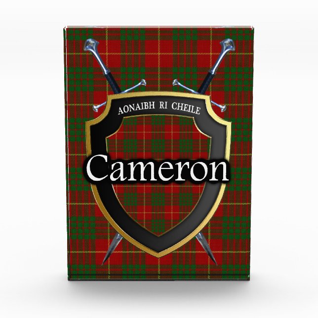 Bloc Photo Tartan du clan écossais Cameron (Devant)