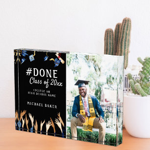 Bloc Photo #Terminé   Simple Graduate Name Class Year & Schoo