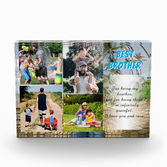 Bloc Photo Texte de poème personnalisé Best Brother (Devant)
