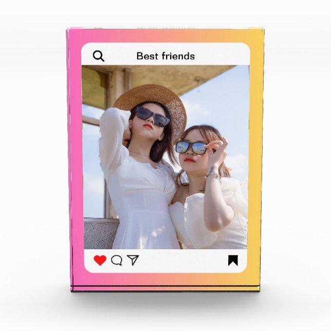 Bloc Photo texte photo personnalisé bloc instagram deco (Devant)