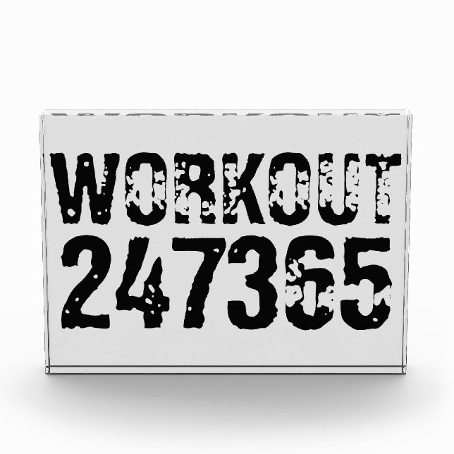 Bloc Photo Texte usé et rayé Workout 247365 noir (Devant)