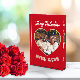 Bloc Photo To My Valentine Red Heart Custom
