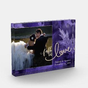 Bloc Photo Tomber amoureux de l'automne Mariage violet et o