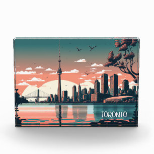 Bloc Photo Toronto Ontario Panorama Vue Cityscape