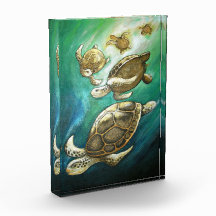 Tortues Baignade au soleil