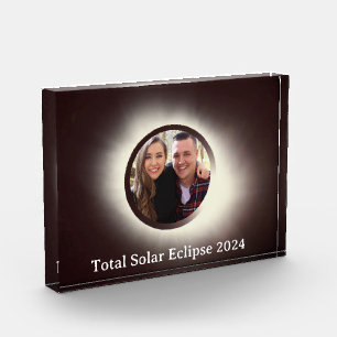 Bloc Photo Total éclipse solaire 2024 personnaliser la photo