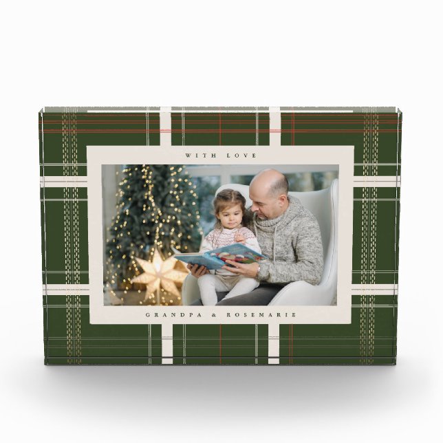Bloc Photo Tradition Plaid Cosy Forest Cabine cadeau de Noël (Devant)