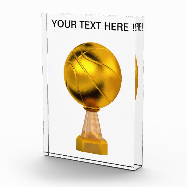 Bloc Photo Trophée d'or de basket-ball (Droite)