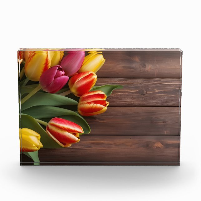 Bloc Photo Tulipes de printemps pour la Saint Valentin (Devant)