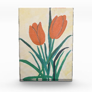 Bloc Photo Tulipes orange