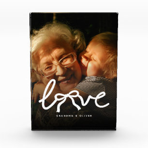 Bloc Photo Typographie Amour Moderne Cadeau Photo Personnalis