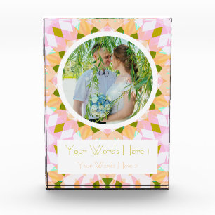 Bloc Photo Un Mariage vert rose joli mariage cadeau photo