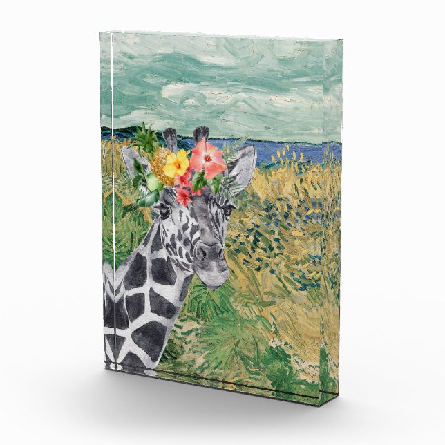 Bloc Photo Van Gogh Blé Field et Giraffe (Droite)