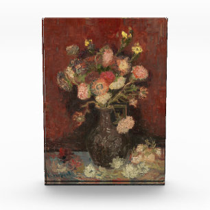 Bloc Photo Vase aux asters chinois et glaïeuls van Gogh