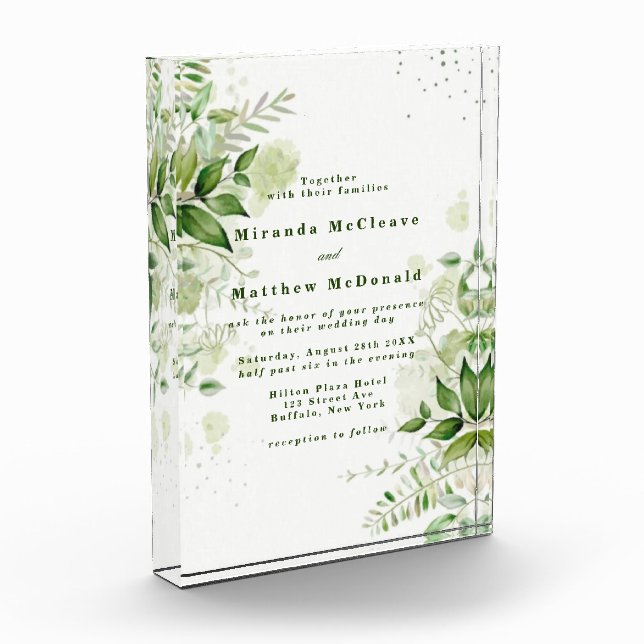 Bloc Photo Vignoble de verdure rustique Keepsaké Mariage Invi (Gauche)