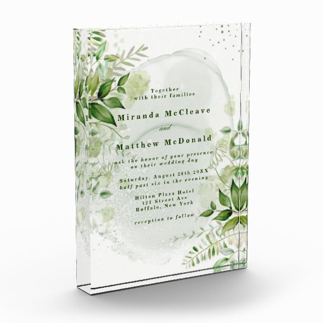 Bloc Photo Vignoble de verdure rustique Keepsaké Mariage Invi (Gauche)