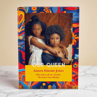 Bloc Photo Vintage Floral Personalized Gifts for African Mom