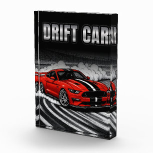 Bloc Photo Voiture de Drift Rouge Muscle