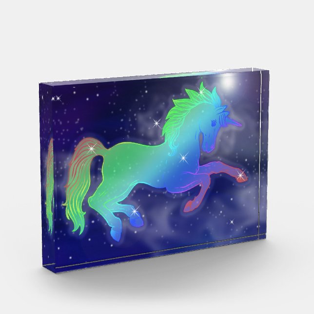 Bloc Photo Vol Starry Night Unicorn | Art Imaginaire (Gauche)