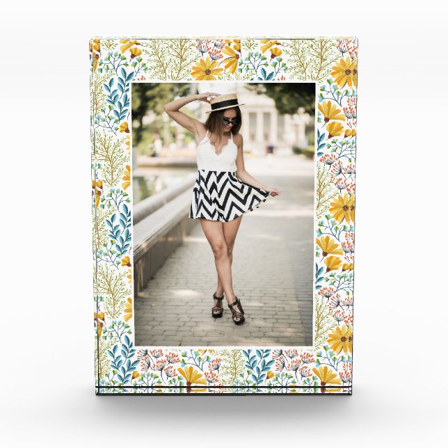 Bloc Photo VOTRE PHOTO en Fleur Illustration (Devant)