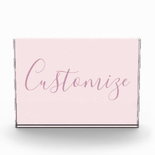 Bloc Photo Votre texte Écriture élégante et rose blush doux
