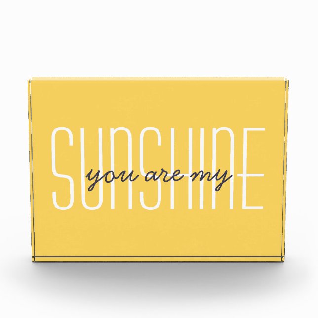 Bloc Photo Vous Êtes Mon Citation Sunshine Typographie Modern (Devant)