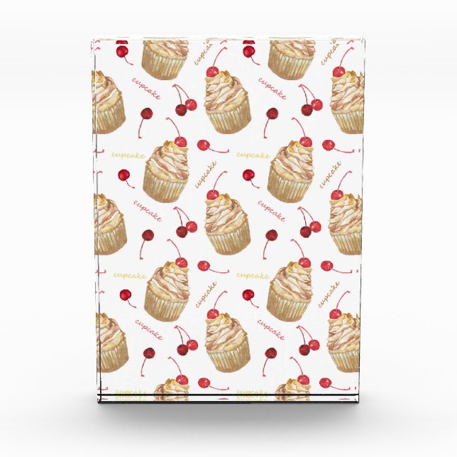 Bloc Photo Watercolor cupcakes (Devant)
