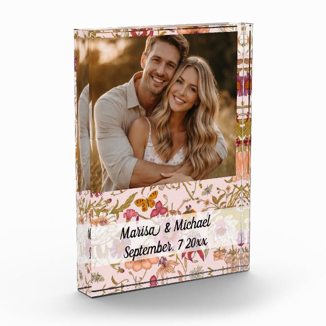 Bloc Photo Wedding invitation keepsake photo block (Gauche)