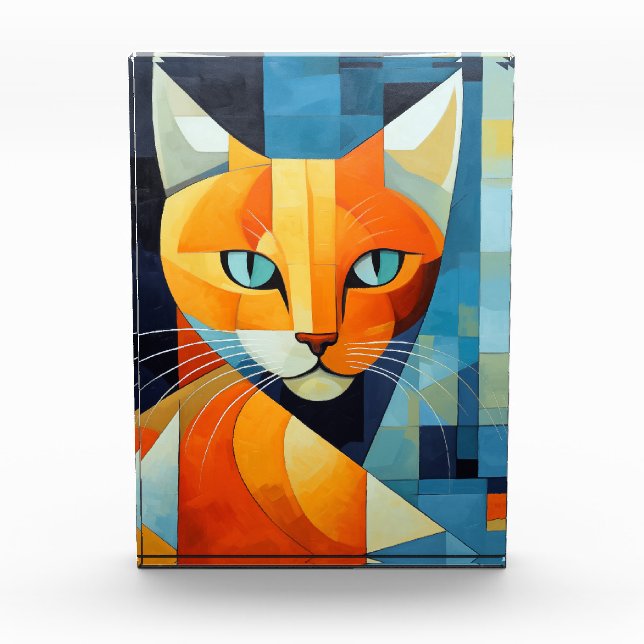 Bloc Photo Whiskers Abstraits : Chat orange (Devant)