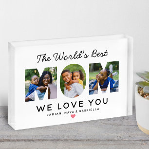 Bloc Photo Worlds Best Maman Custom Family Collage
