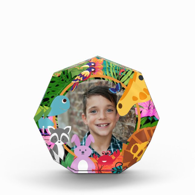 Bloc Photo Zoo Wild Animal Jungle Safari Anniversaire de enfa (Devant)