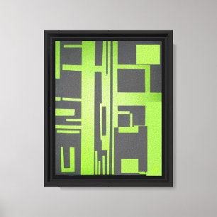 Blocage Vert Impression sur Toile Étirée