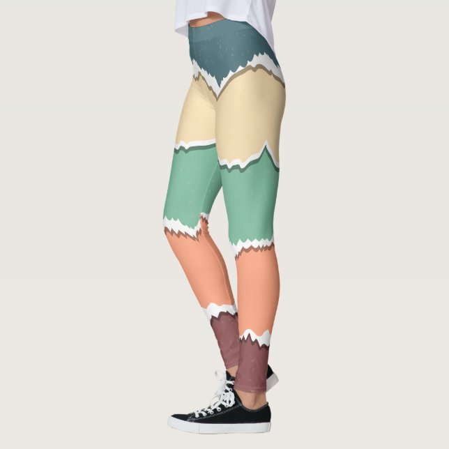 Blocages de couleurs Abstraits Leggings (Gauche)