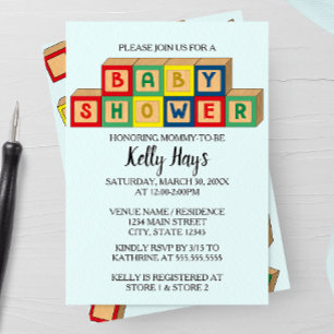 Blocs bébé Baby shower Invitation