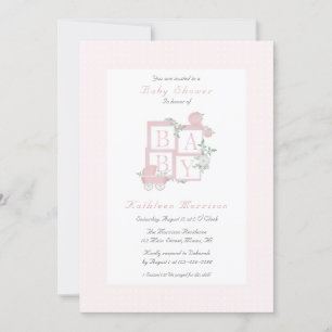 Blocs classiques et Invitations de Baby showers de