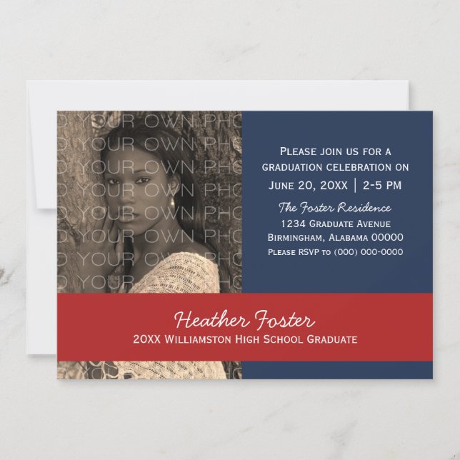 Blocs couleur bleu/rouge de l'école Invitation de  (Devant)