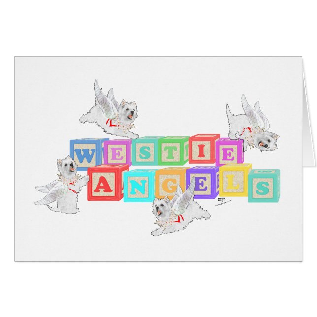 Blocs d'ange Westie (Devant Horizontal)