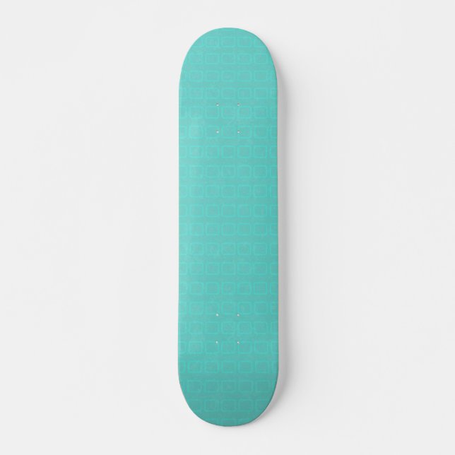 Blocs de bulle turquoise à motif Skateboard (Devant)