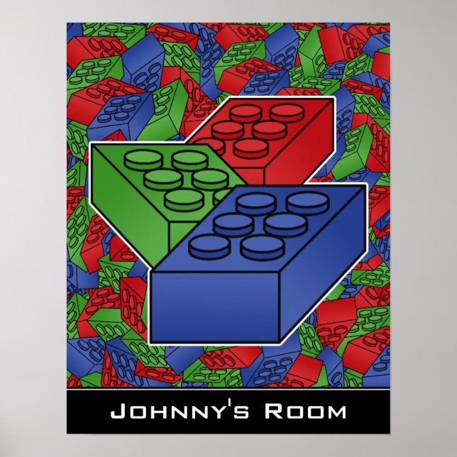 Blocs de construction Poster pour la chambre d'un  (Devant)