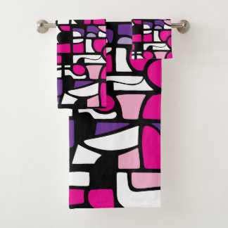 Blocs de couleur doux rose violet noir